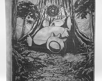 Custom Snorlax Shadow Ball TCG Binder | Top Loader Card Album | Anime Art