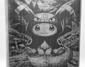 Custom Eevee Poncho Umbreon TCG Binder | Top Loader Card Album | Anime Art