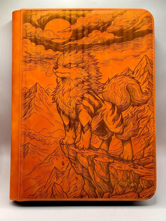 Custom Arcanine Pokemon Binder Art | TCG Card Album | Standard Penny Binder | Gift for Collectors | Anime-Style Design |