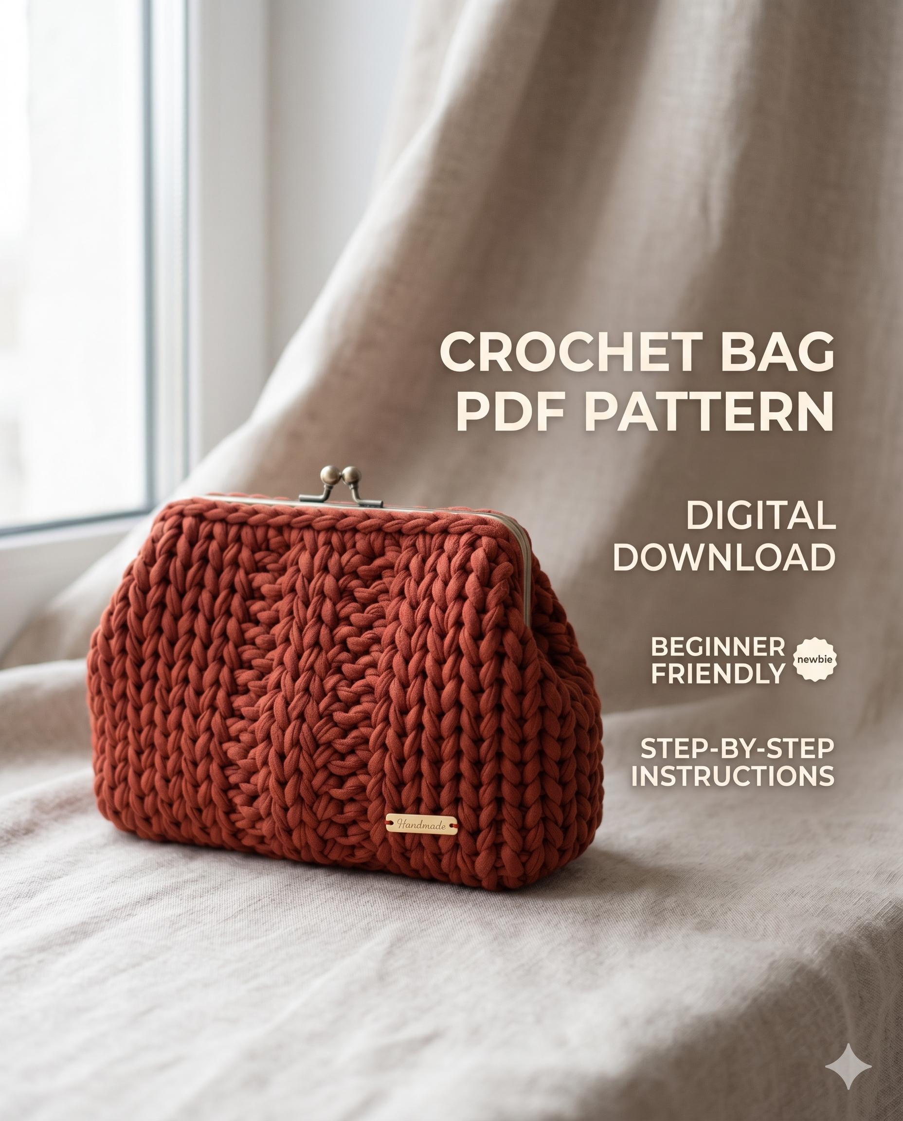 39 Crochet Clutch Patterns, Fringe Purses, and Granny Square Styles 29 Easy Crochet Clutch Pattern with Frame Beginner Click