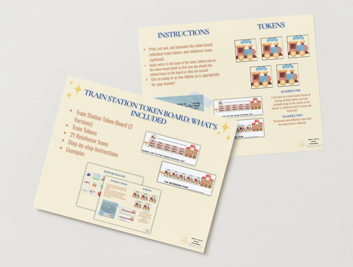 Train Token Board | Visual Behavior Chart for Kids | ABA Reinforcement ...