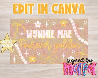 Golden Birthday Banner | Editable Canva Sign Template (Digital Download)