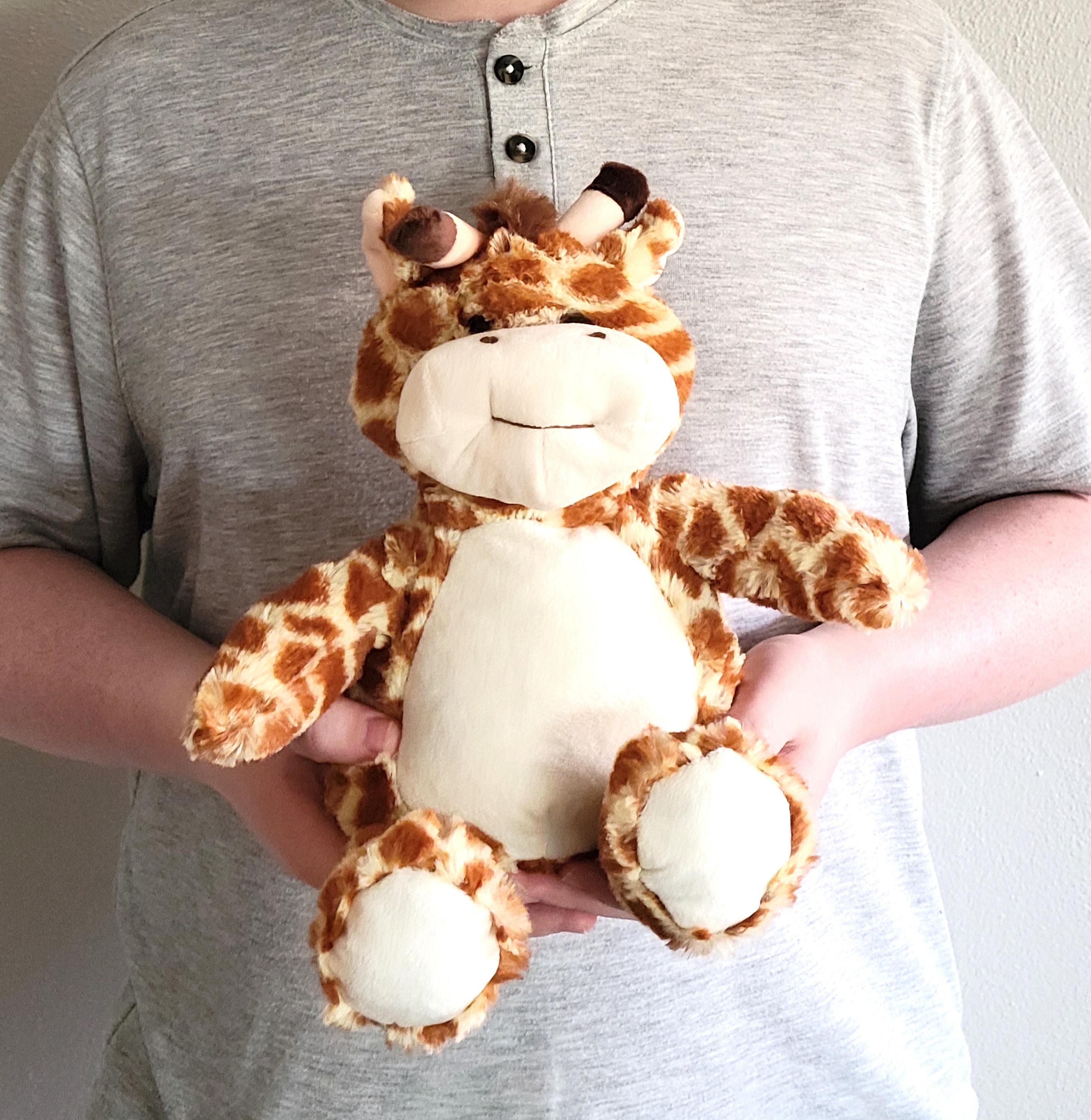 Giraffe Stuffed Animal - Microwaveable Plush Toy with Hot Cold Pack - Wild  Baby