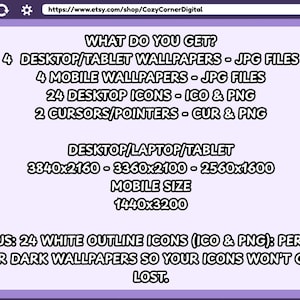 Celestial Witchcraft desktop wallpapers icons purple desktop organizer witchy kawaii background windows mac magic mystic moon goth pack image 5