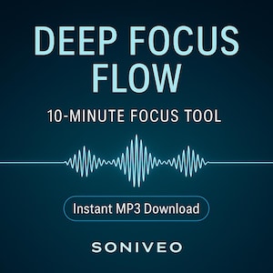Deep Focus Flow: MP3 de 10 minutos para el TDAH, enfocado en el estudio, la escuela, el trabajo y la productividad laboral profunda • Descarga digital instantánea