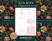 Fantasy Romance Book Review Template | Printable Reading Log (PDF Download)