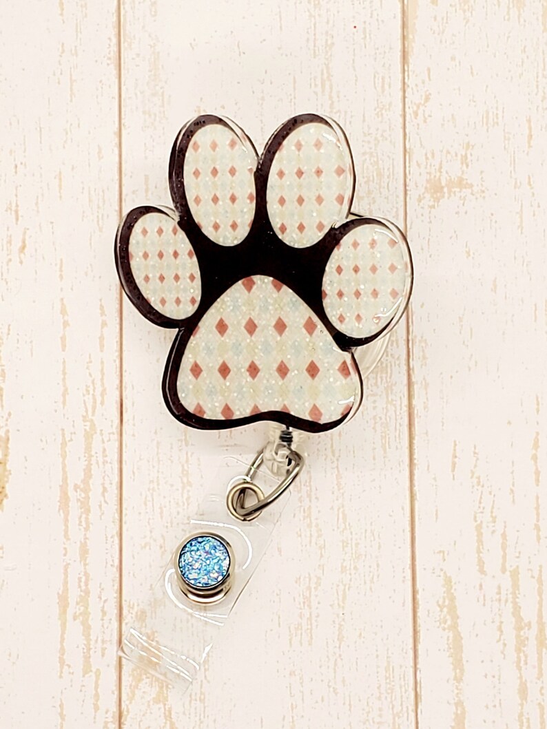 Paw Badge Reel Dog Badge Reel Pet Badge Reel Veterinary Etsy