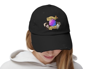 Fools & Flagons Logo | Distressed Baseball Hat