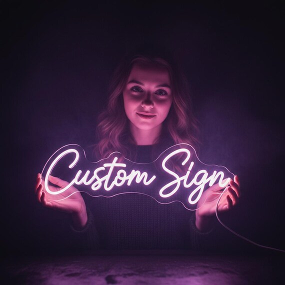 Custom LED Neon Sign, Personalized Name Neon Light, Handcrafted Wall Art, Neon Sign for Bedroom, Business, or Gift, Neon Sign Light