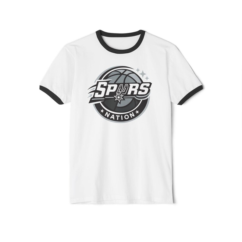 Spurs Nation Basketball Logo T-Shirt | Ringer Tee image 4