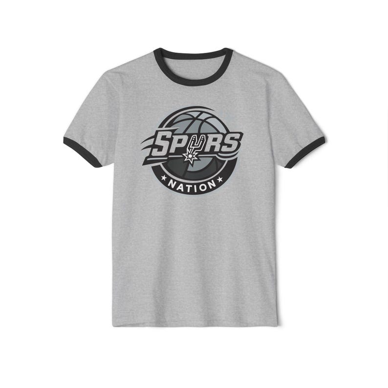 Spurs Nation Basketball Logo T-Shirt | Ringer Tee image 2