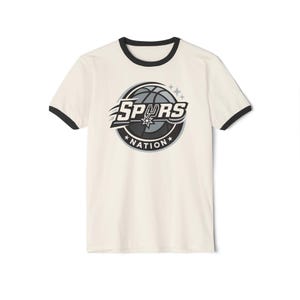 Spurs Nation Basketball Logo T-Shirt | Ringer Tee image 3