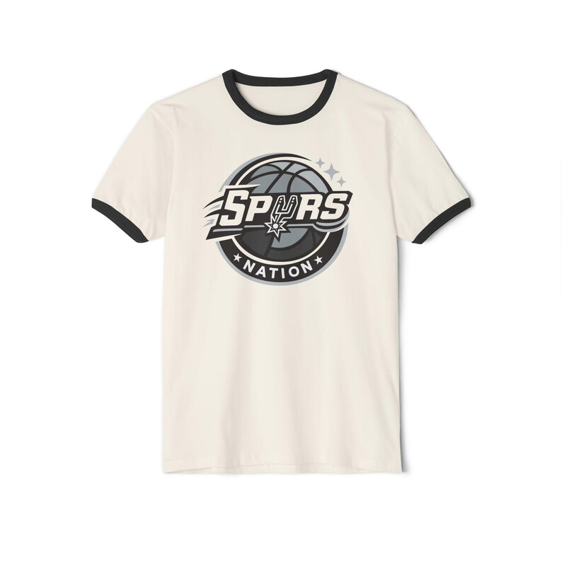 Spurs Nation Basketball Logo T-Shirt | Ringer Tee image 3