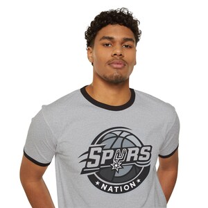 Spurs Nation Basketball Logo T-Shirt | Ringer Tee image 7