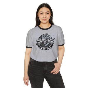 Spurs Nation Basketball Logo T-Shirt | Ringer Tee image 1