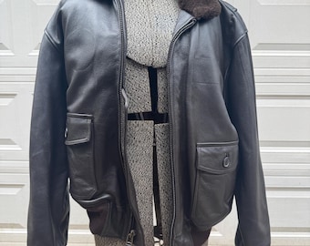 Vintage Cal Leather Motorcycle Jacket, Size Medium, 1950s CHP