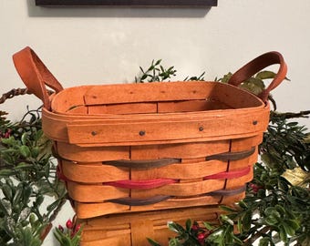 Vintage Longaberger Korb mit Leder Griffen
