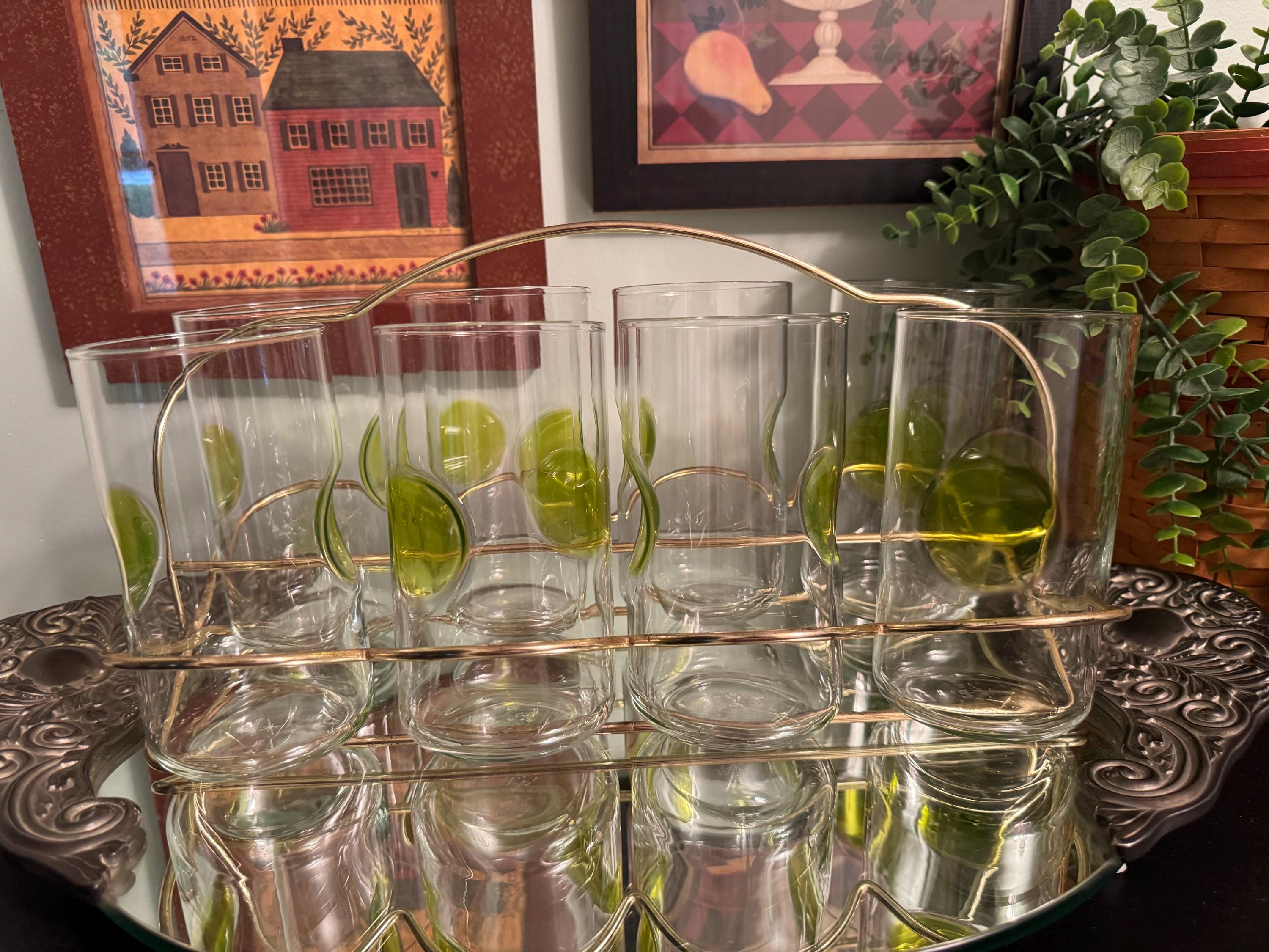 Mid Century Glassware Caddy - Etsy