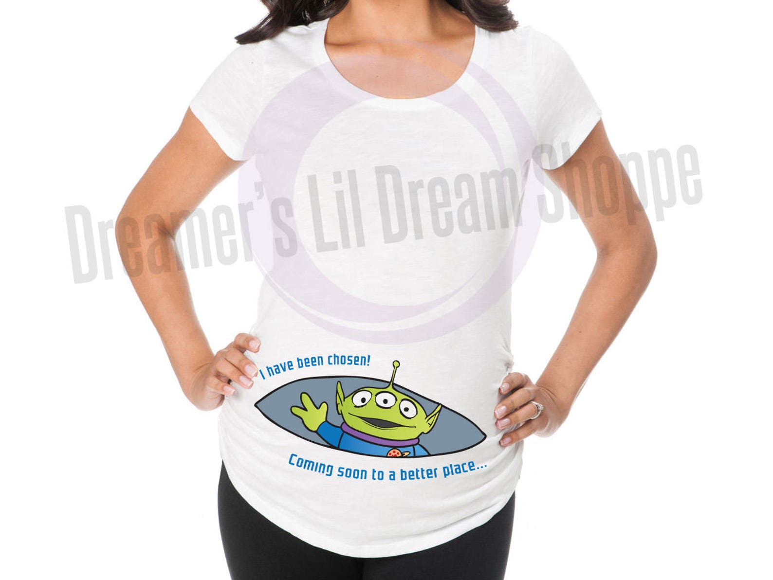 Peeking Toy Story Alien Maternity Shirt Iron-on Printable | Etsy
