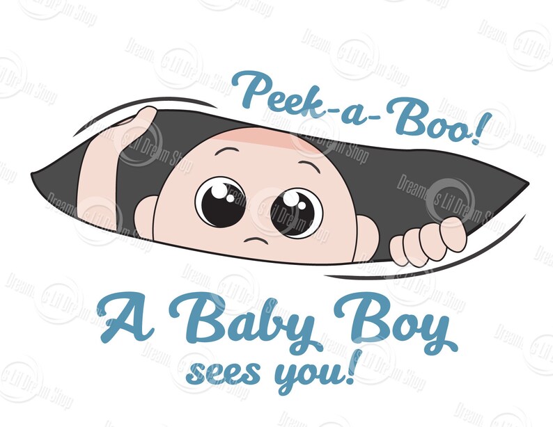 Peeking Baby Boy Maternity Shirt Iron-on Printable Tone 2 | Etsy