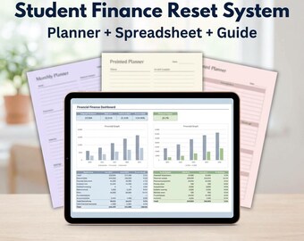 Studenten Finazplaner mit Tabelle Budget Tracker für College Studenten