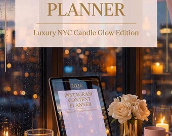 Instagram Content Planner, Digitaler Organizer für Kreative und Small Business Social Media Planung