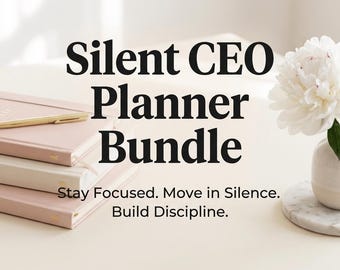 Silent Ceo Zurückstellen Planer für Frauen-Produktivität Zielplaner Mindset Digitaler Download