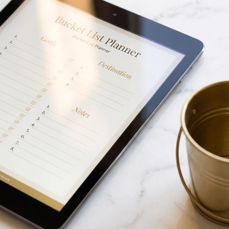 Bucket List Planner PDF | Life Goals Tracker | Travel & Personal Growth ...