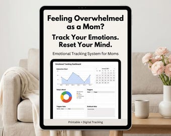 Emotional Tracker für Mütter Digitaler Download Stimmung Tracker Self Care Journal