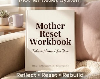 Mutter-Reset-Arbeitsbuch für Frauen, Self-Care-Planer, Bonus-Bundle, digitaler Download