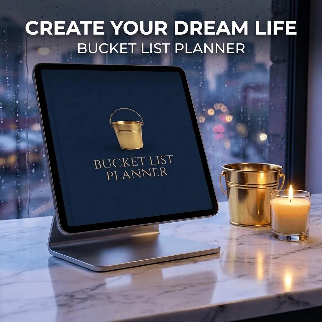 Bucket List Planner PDF | Life Goals Tracker | Travel & Personal Growth ...