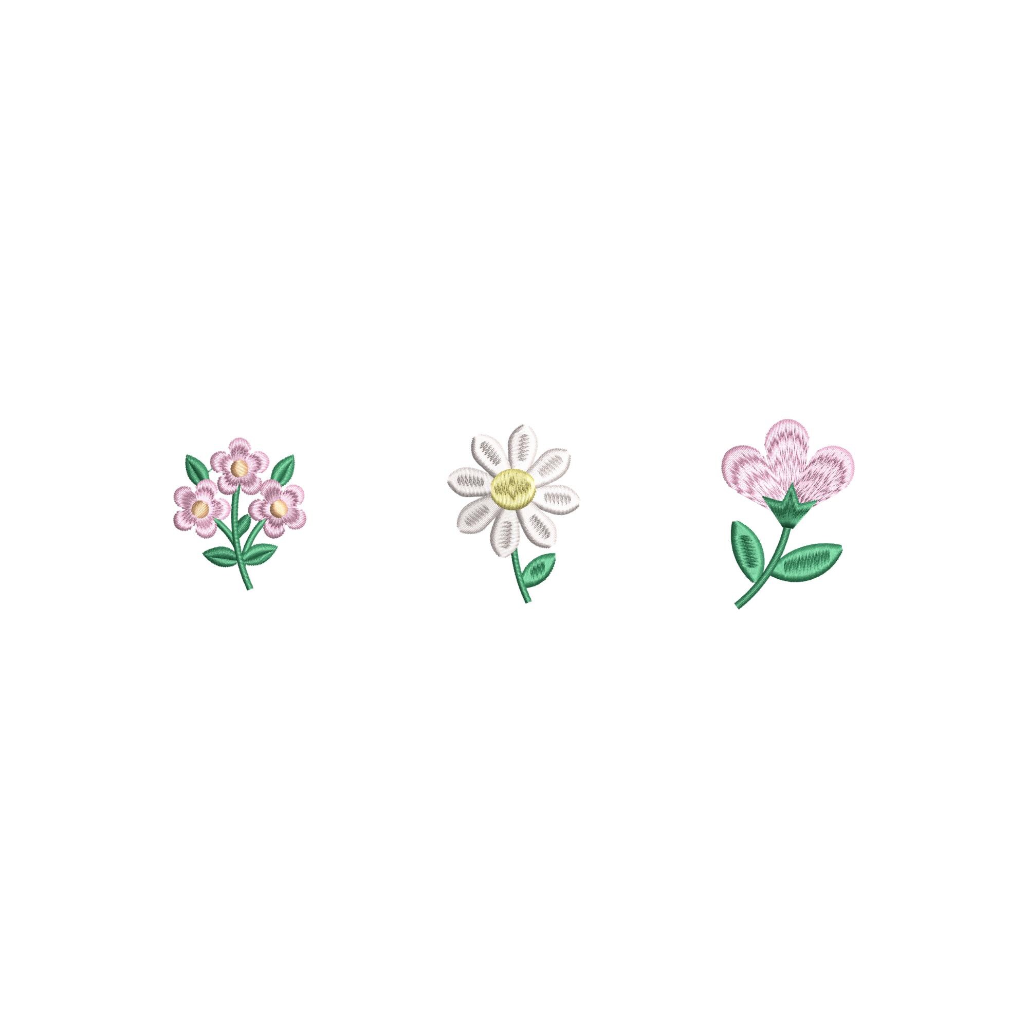 Mini Flower Bundle Embroidery Design, Machine Embroidery Pattern Pes 5 ...