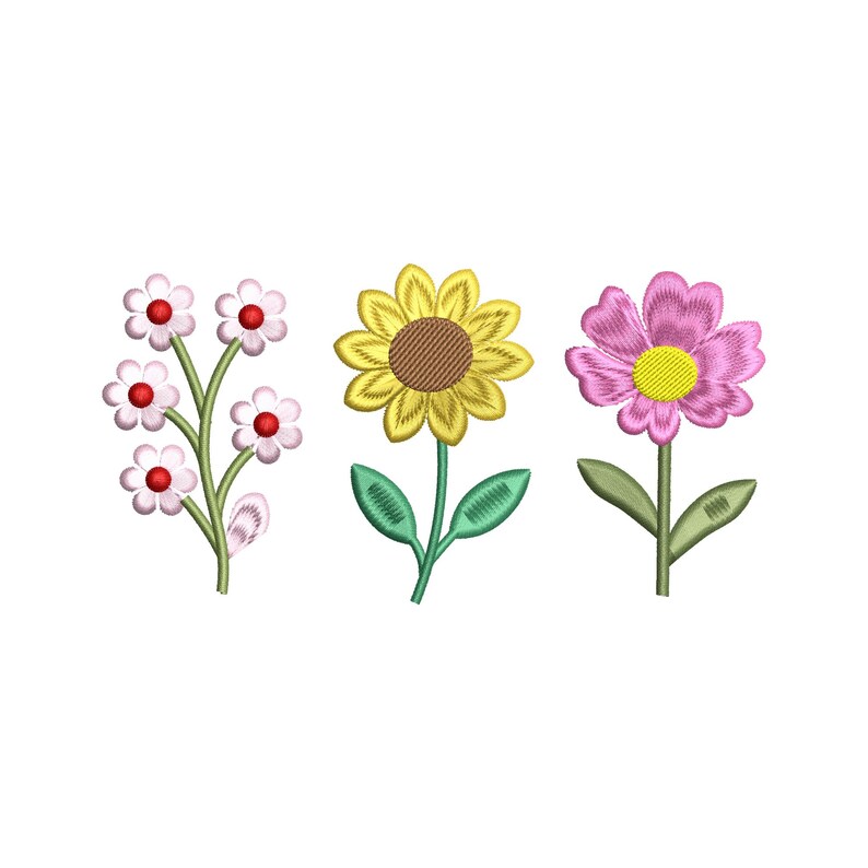 Mini Flower Bundle Embroidery Design, Machine Embroidery Pattern Pes 5 ...