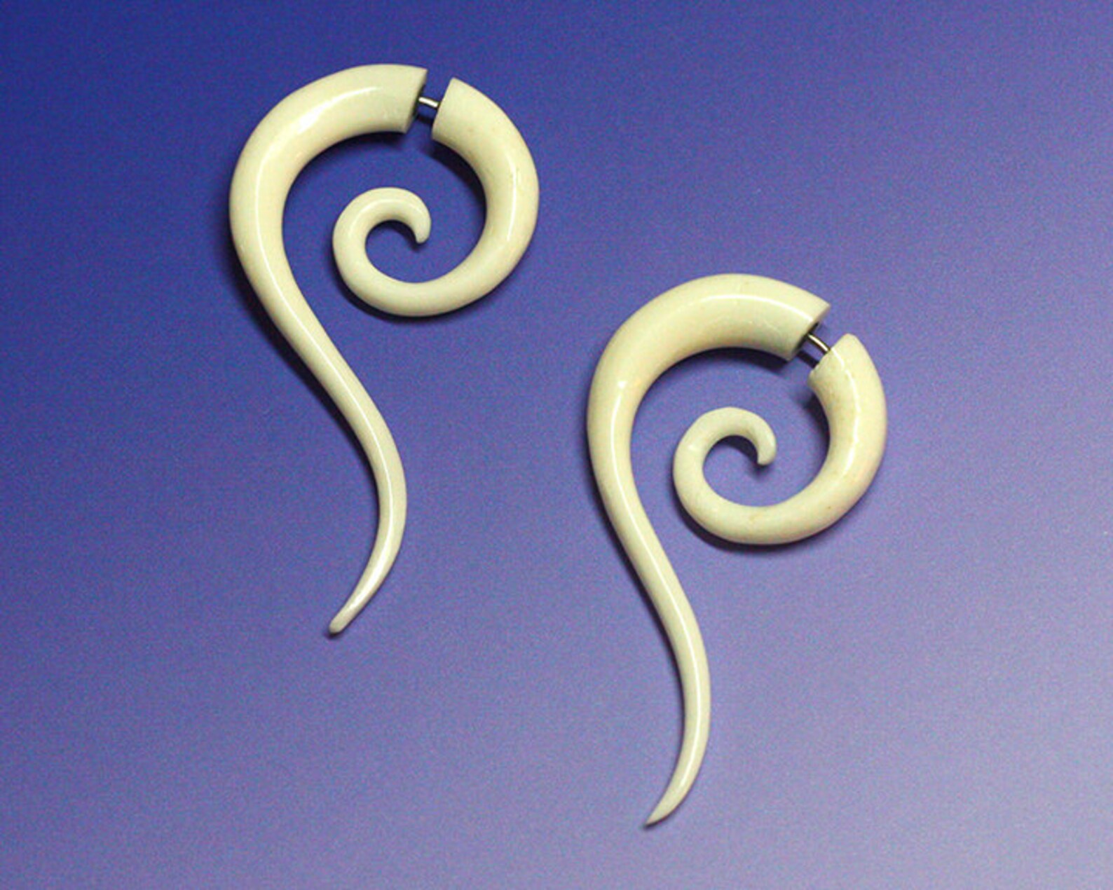 Ornate Bone Spirals (10 gauge - 2 gauge)