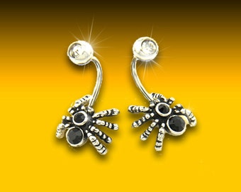 Halloween, Stainless Steel Spider Earring. Spiders, Post Earrings, Tribal Spider Earrings, Decorative Spider, Spider Earrings, STL6