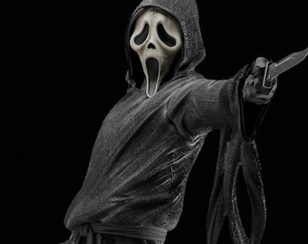 Masked Slasher Phantom STL | 3D Print Figurine Horror Killer Statue | Instant Download Stl File
