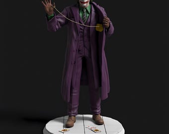 Figura de payaso villano caótico STL / Impresión 3D / Estatua anarquista oscura para exhibición de resina / Descarga instantánea de archivo STL