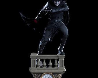 Masked Revolutionary Vigilante STL – Shadow Freedom Fighter | Gothic Resistance Hero STL | Action Pose 3D Print Figurine | Digital Download
