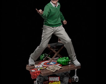 Legendärer Comic Ersteller STL | 3D-Druck-Figur kultige Geschichtenerzähler Elder Statue | Sammler-Display | Sofortiger Download Stl-Datei