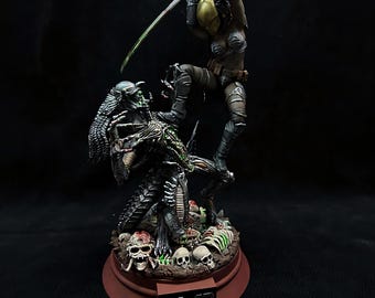 Apex Hunt Clash Stl 3D Print Figurine | Alien Beast vs Elite Hunter Stl Model | Resin & FDM Digital Download | Fan Art