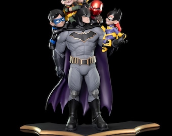 Dark Vigilante Family STL | Night City Heroes Group | STL 3D Print Figurine | Dark Hero Collection Stl | 3D Print Figurine STL Fan Art