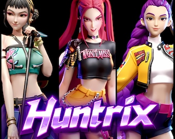 Huntress V2 STL – Elitarny wojownik Monster Hunter | Taktyczny wojownik myśliwski STL | Figurka w pozie akcji, wydruk 3D