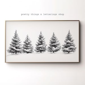 Winter Wonderland | Christmas Frame TV Art | Snowy Trees | Samsung Frame TV  | Digital Download | Minimalist Winter Scene | Holiday Decor