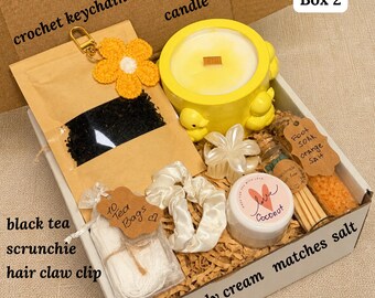 Self Care Gift Box for Her, Relaxation Gift Set, Cozy Care Package, Birthday Gift, Thinking of You Gift, Personalized Gift Box