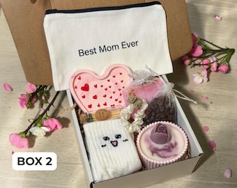 New Mom Gift Box, Rose Candle, Candle Cosmetic Pouch