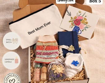 Unique Gift Box for Her, Thoughtful Care Package, Self Care Gift, Handmade Candle Gift, Cozy Spa Box, Mother’s Day Gift