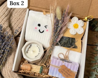 Lavender soap, Lavender box, Self Care Box For Women, Stress Relief Gift, Friendship Gift, Care Package for Her, Self Care Package for Her