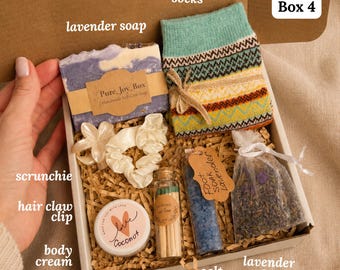 Get well soon care package, bridesmaid proposal box, post surgery care package,  gift for friend,  lavender spa box,natural soap gift