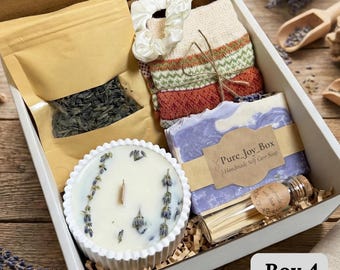 Mother’s Day Gift Box, Gift for Mom, Relaxation Gift for Mother, Handmade Candle, Personalized Self Care Gift Box, Thank You Mom Gift