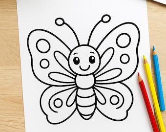 Insect Coloring Pages | 18 Cute Bug Coloring Sheets | Kids Printable Activity | Instant Download